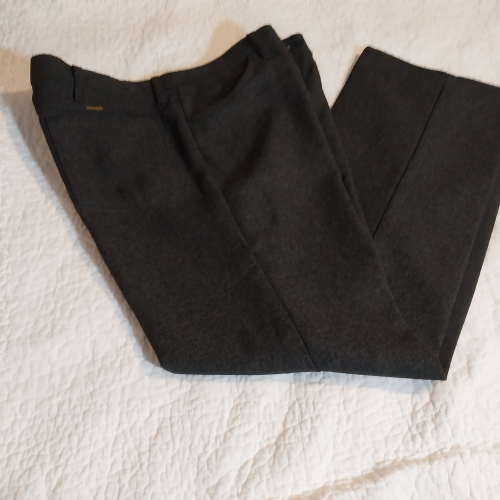 WRANGLER Mens Pants Formal , Casual. Polyester 36 sz. Gray Long 42" - Picture 2 of 10